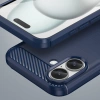 Carbon Case Silikonhülle für iPhone 16 - Blau