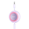 Baseus Bright Mirror 2 3in1 USB Typ A Kabel - Micro USB + Lightning + USB Typ C 3.5A 1.1m lila (CAMJ010005)