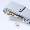 Dux Ducis Lawa iPhone 16e Leather Case with Detachable Magnetic Wallet - Blue
