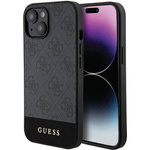 Oryginalne Etui IPHONE 13 / 14 / 15 Guess Hardcase 4G Stripe Collection (GUHCP15SG4GLGR) szare