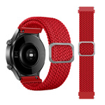 Pleciony pasek do zegarka / smartwatch 20mm, RED / CZERWONY