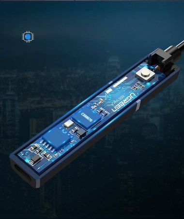 Ugreen transmiter Bluetooth 4.2 bezprzewodowy adapter audio 3,5 mm mini jack czarny (40761 CM107)