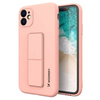 Wozinsky Kickstand Case elastyczne silikonowe etui z podstawką iPhone 12 mini różowy