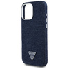 Original Handyhülle IPHONE 16 PRO Guess Denim Triangle Logo MagSafe blau