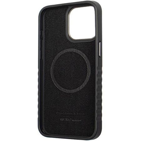 Audi Genuine Leather case with MagSafe for iPhone 15 Pro Max - black and red