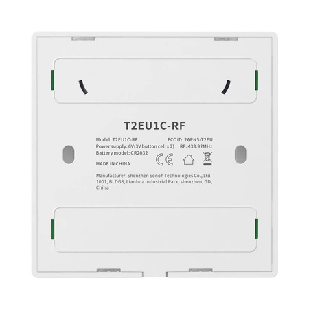 Sonoff T2EU1C-RF Three Channel Touch Light Switch Wi-Fi Button 433MHz Wireless RF Remote white (M0802030009)