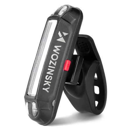 Zestaw lampek rowerowych Wozinsky WSBLB3 przednia (1000 lm) i tylna USB-C - czarny