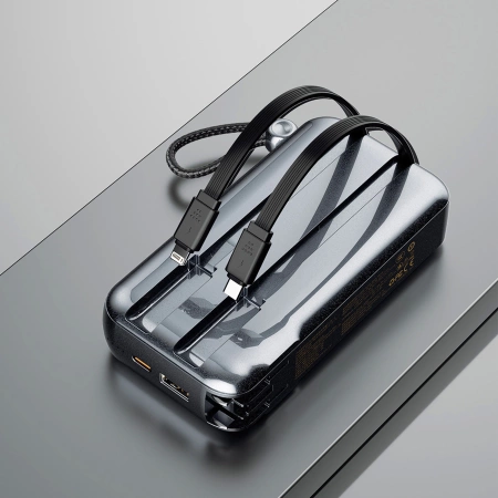 Dudao K25 2in1 10000mAh 3-Plug Powerbank Charger - Gray