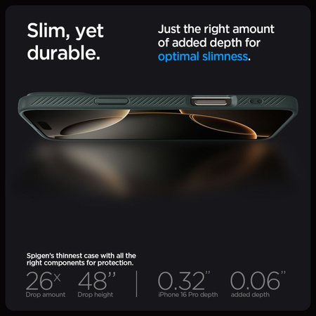 Spigen Liquid Air iPhone 16 Pro Max zielony/abyss green ACS07990