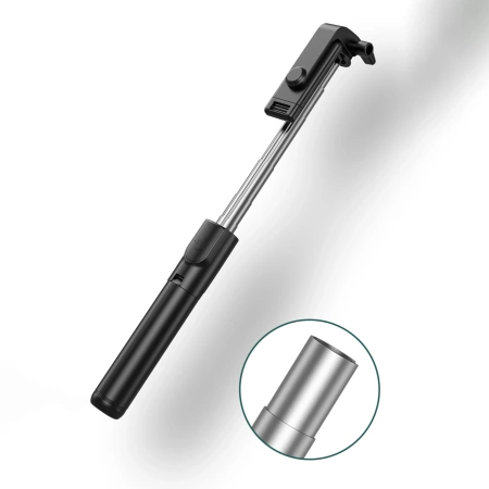 Wozinsky Selfie stick WHS1Y teleskopowy tripod 1m z uchwytem na telefon - czarny