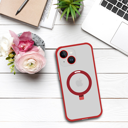 Tel Protect Magical Magsafe Stand Case do Iphone 13 czerwony