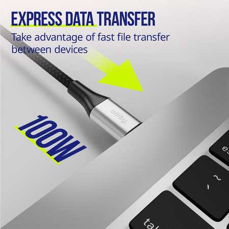 Allity kabel AUC-01 USB-C - USB-C 1,0 m 100W czarny