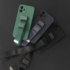 Rope case gel TPU airbag case cover with lanyard for Samsung Galaxy S21 Ultra 5G blue