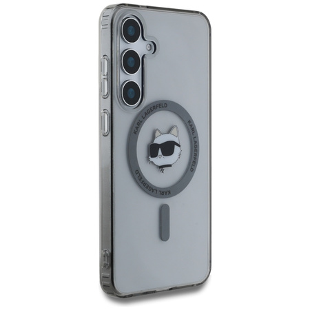 Etui Karl Lagerfeld Button Choupette Head Printed Logo MagSafe Samsung Galaxy S25 czarny