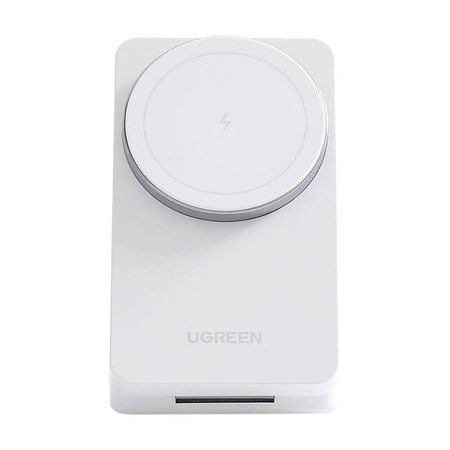 Ładowarka indukcyjna 2w1 Ugreen W528 do iPhone, AirPods, 20W (biała)