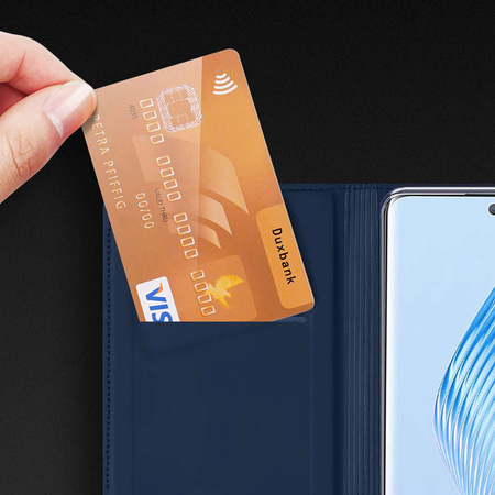 Dux Ducis Skin Pro Hülle für Honor Magic5 Flip Card Wallet Stand Blau