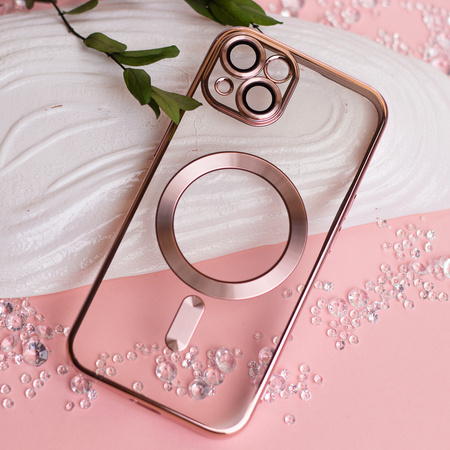 Nakładka Color Chrome Mag do iPhone 16 Pro 6,3&quot; różowo-złota
