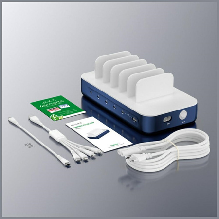 Stacja ładująca 4smarts Team 100W        z zestawem kabli granatowy