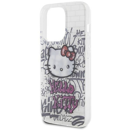 Hello Kitty IML Kitty On Bricks Graffiti Hülle für iPhone 15 Pro Max – weiß