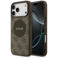 Etui Guess 4G Circle Classic Logo MagSafe na iPhone 17 Pro Max - brązowe