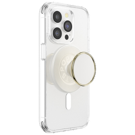 Uchwyt i podstawka do telefonu           Popsockets Round Luxe Coconut Creme Enamel MagSafe beżowy 808938