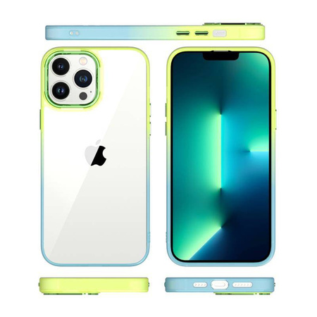 Case IPHONE 14 PLUS MX Rainbow green-blue