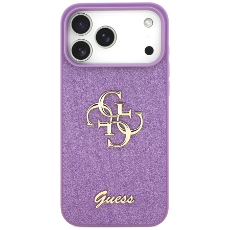Guess Fixed Glitter Big 4G Hülle für iPhone 17 Pro Max - Lila