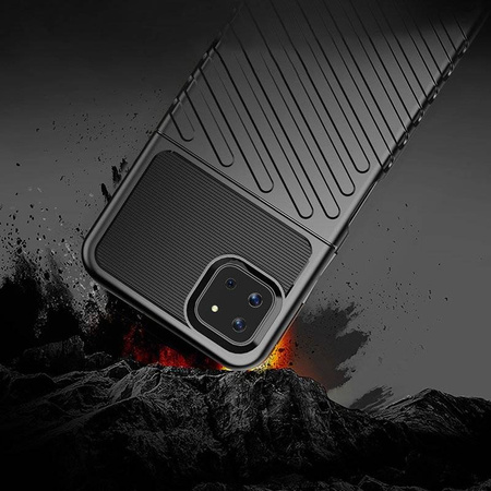 Thunder Case elastyczne pancerne etui pokrowiec Samsung Galaxy A22 5G czarny