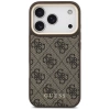 Guess 4G Hülle mit Magsafe Wallet für iPhone 17 Pro - Braun