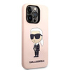 Karl Lagerfeld nakładka do iPhone 14 Pro Max 6,7" KLHCP14XSNIKBCP różowa hardcase Silicone Ikonik