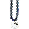 Hello Kitty Pearls Kitty Head Phone Charm - Black