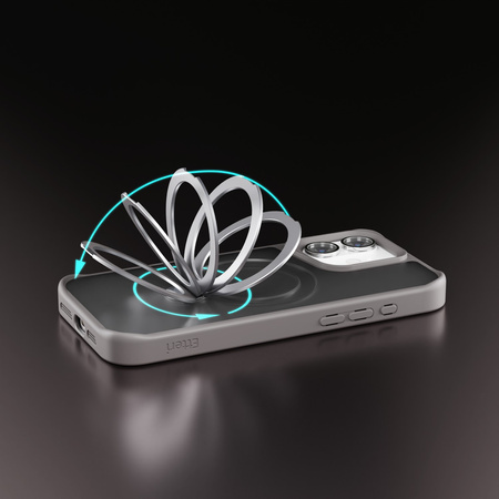 Nakładka Etteri Matt Mag Ring do iPhone 16 6,1" szara