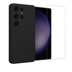 Etui do Samsung S25 Ultra czarne MagSafe + Szkło