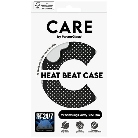 Etui CARE by PanzerGlass Feature Heat Beat do Samsung Galaxy S25 Ultra - czarny