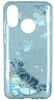 Etui Brokat Glitter SAMSUNG GALAXY J6 niebieski kwiat