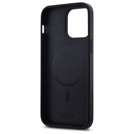 Original Handyhülle IPHONE 14 PRO MAX DKNY Hardcase Plain Logo MagSafe (DKHMP14XPSCMCLK) schwarz