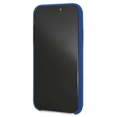 Original Handyhülle IPHONE XR BMW Hardcase Silicone M Collection (BMHCI61MSILNA) blau