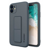Wozinsky Kickstand Case elastyczne silikonowe etui z podstawką iPhone 12 mini granatowy