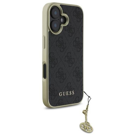 Original Case IPHONE 16 Guess Hardcase 4G Charms Collection (GUHCP16SGF4GGR) black