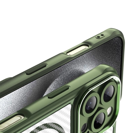 Leading Series MagSafe Silikonhülle für iPhone 16 Pro – grün