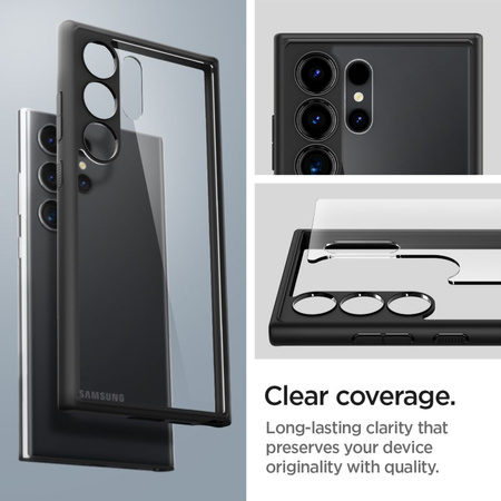 Etui Spigen Ultra Hybrid na Samsung Galaxy S24 Ultra - czarny mat