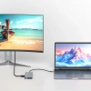 Hub USB-C 14 w 1 Wozinsky WDS03Y5S wielofunkcyjny, aluminiowy, do 3 monitorów, z kablem 15 cm  - szary
