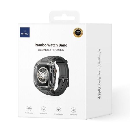 WiWU - Pasek do smartwatcha Wi-WB013 Rambo Watch Band 42/44/45mm - czarny