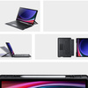 DUX DUCIS etui DK składane z podświetlaną klawiaturą bezprzewodową do SAMSUNG Tab S10 Plus/S9 Plus/S9 FE Plus czarne