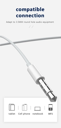 Wired In-Ear Headphones with Lightning Microphone 1.2m Jellico EP3A white