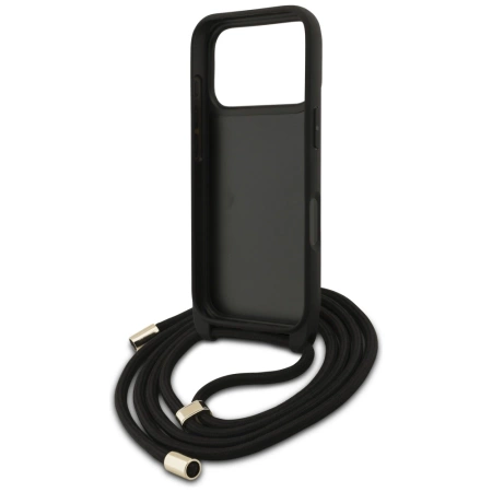 Guess 4G Big Logo Cord Stap Crossbody Case for iPhone 17 Pro - Brown