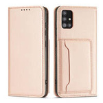 Magnet Card Case Case for Xiaomi Redmi Note 11 Pro Pouch Wallet Card Holder Card Stand Pink