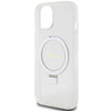 Original Case IPHONE 13 / 14 / 15 Guess Hardcase Ring Stand Script Glitter MagSafe (GUHMP15SHRSGSD) transparent