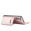 Magnet Kartenetui für Samsung Galaxy S22+ (S22 Plus) Etui Geldbörse Kartenhalter Pink