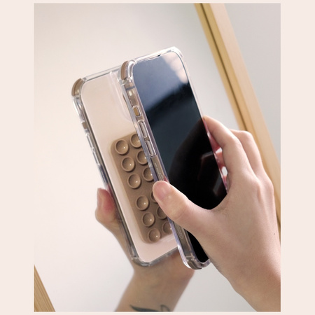 Uniwersalna przyssawka Skinarma Stax MagSafe do telefonu pomarańczowy